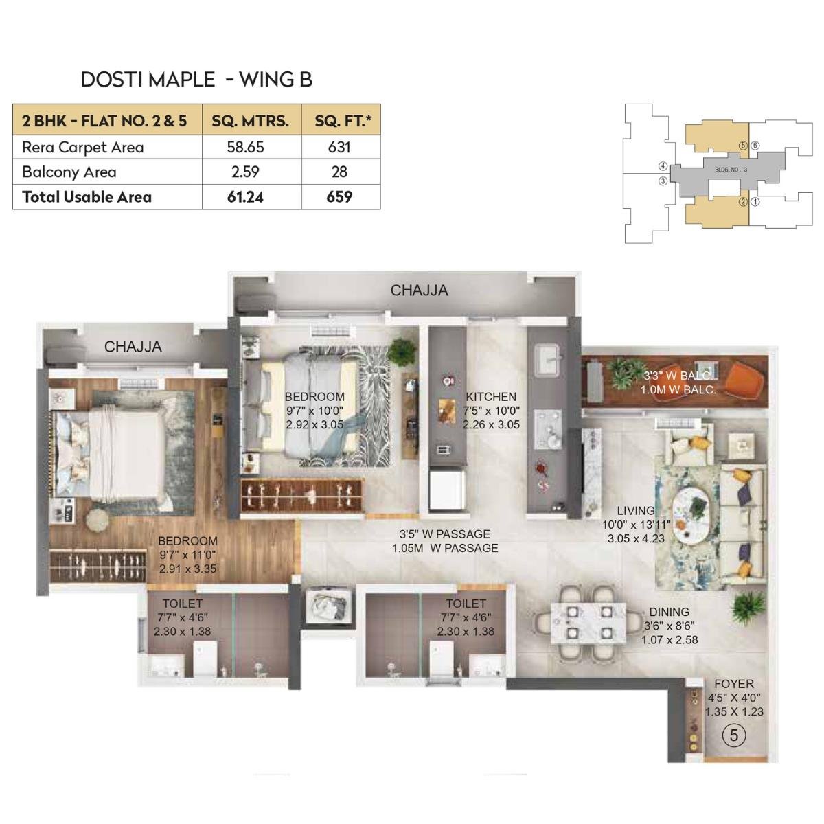 Dosti-Maple-Floor-Plan-Wing-B-2-BHK-659-sqft